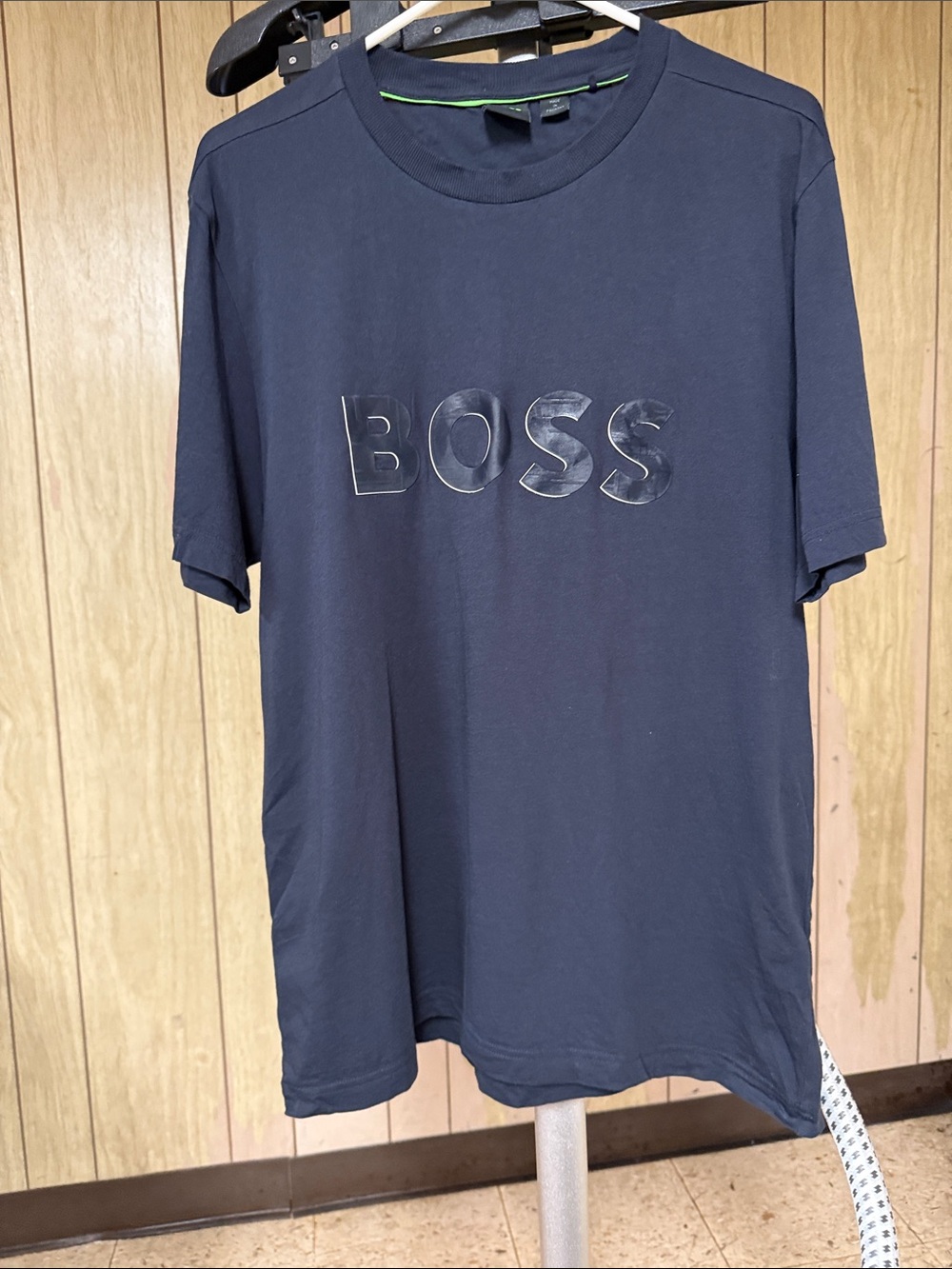 Boss Navy Short-Sleeve Logo Crewneck T-Shirt